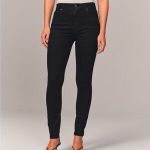 Abercrombie & Fitch high rise super skinny black jeans